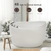 imageEmpava EMPVFT1518 67quot Acrylic Freestanding Bathtub48 Inch