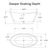 imageEmpava EMPVFT1518 67quot Acrylic Freestanding Bathtub67 Inch