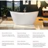 imageEmpava EMPVFT1518 67quot Acrylic Freestanding Bathtub67 Inch