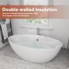 imageEmpava EMPVFT1518 67quot Acrylic Freestanding Bathtub71 Inch