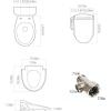 imageEmpava Elongated Smart Bidet Heated Toilet Seat with Warm Air Dryer and Temperature Controlled Wash Functions in WhiteEB990