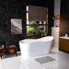 imageEmpava Freestanding Bathtub Luxury Acrylic Soaking Tub67quot Modern Stand Alone Tub Ice Bath ampamp Winter Bath Overflow and Drain Included Glossy WhitecUPC Certified