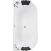 imageEmpava Freestanding Whirlpool BathtubAcrylic 8 Hydromassage Jets Tub 59 inch