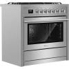 imageEmpava Freestanding ampamp SlideIn Gas Range 50 Cu Ft Single Oven with 5 Sealed HighLow Burners ampamp Touch Timer Heavy Duty Continuous Grates in Stainless Steel 30 Inch38 Inch