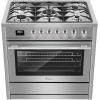 imageEmpava Freestanding ampamp SlideIn Gas Range 50 Cu Ft Single Oven with 5 Sealed HighLow Burners ampamp Touch Timer Heavy Duty Continuous Grates in Stainless Steel 30 Inch38 Inch
