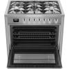 imageEmpava Freestanding ampamp SlideIn Gas Range 50 Cu Ft Single Oven with 5 Sealed HighLow Burners ampamp Touch Timer Heavy Duty Continuous Grates in Stainless Steel 30 Inch38 Inch