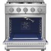imageEmpava Gas Range 43 Cu Ft Convection Oven with Touch Timer 5 Deep Recessed Burners Cooktop Heavy Duty Continuous Grates in Stainless Steel Freestanding ampamp Slidein Stove36 InchProstyle