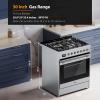 imageEmpava Gas Range 43 Cu Ft Convection Oven with Touch Timer 5 Deep Recessed Burners Cooktop Heavy Duty Continuous Grates in Stainless Steel Freestanding ampamp Slidein Stove36 Inch30GR06