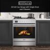 imageEmpava Gas Range 43 Cu Ft Convection Oven with Touch Timer 5 Deep Recessed Burners Cooktop Heavy Duty Continuous Grates in Stainless Steel Freestanding ampamp Slidein Stove36 Inch30GR06
