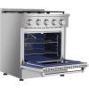 imageEmpava Gas Range 43 Cu Ft Convection Oven with Touch Timer 5 Deep Recessed Burners Cooktop Heavy Duty Continuous Grates in Stainless Steel Freestanding ampamp Slidein Stove36 InchProstyle