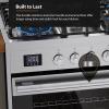 imageEmpava Gas Range 43 Cu Ft Convection Oven with Touch Timer 5 Deep Recessed Burners Cooktop Heavy Duty Continuous Grates in Stainless Steel Freestanding ampamp Slidein Stove36 Inch30GR06