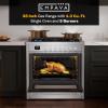 imageEmpava Gas Range 43 Cu Ft Convection Oven with Touch Timer 5 Deep Recessed Burners Cooktop Heavy Duty Continuous Grates in Stainless Steel Freestanding ampamp Slidein Stove36 Inch36GR12