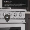 imageEmpava Gas RangeTrue Convection Oven 455 Cu Ft 5 Deep Recessed Burners Cooktop Heavy Duty Continuous Grates in Stainless Steel with Storage Drawer Freestanding ampamp Slidein30 InchGR10
