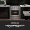 imageEmpava Gas RangeTrue Convection Oven 60 Cu Ft6 Deep Recessed Burners Cooktop Heavy Duty Continuous Grates in Stainless Steel with Storage Drawer Freestanding ampamp Slidein36 Inch30GR0724