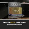 imageEmpava Gas RangeTrue Convection Oven 60 Cu Ft6 Deep Recessed Burners Cooktop Heavy Duty Continuous Grates in Stainless Steel with Storage Drawer Freestanding ampamp Slidein36 Inch30GR0724