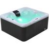 imageEmpava Luxury Outdoor Hot Tub 4 Person Whirlpool Outdoor Spa Tub Freestanding Bathtub 67IN 15 Jets Massage Rectangle Relaxing Home Garden Hot Tub Spa with LED Lights ampamp Cover Black