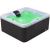imageEmpava Luxury Outdoor Hot Tub 4 Person Whirlpool Outdoor Spa Tub Freestanding Bathtub 67IN 15 Jets Massage Rectangle Relaxing Home Garden Hot Tub Spa with LED Lights ampamp Cover Black