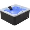 imageEmpava Luxury Outdoor Hot Tub 4 Person Whirlpool Outdoor Spa Tub Freestanding Bathtub 67IN 15 Jets Massage Rectangle Relaxing Home Garden Hot Tub Spa with LED Lights ampamp Cover Black