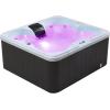 imageEmpava Luxury Outdoor Hot Tub 4 Person Whirlpool Outdoor Spa Tub Freestanding Bathtub 67IN 15 Jets Massage Rectangle Relaxing Home Garden Hot Tub Spa with LED Lights ampamp Cover Black