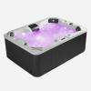 imageEmpava Luxury Outdoor Hot Tub 4 Person Whirlpool Outdoor Spa Tub Freestanding Bathtub 83IN 16 Jets Massage Rectangle Relaxing Home Garden Hot Tub Spa with LED Lights ampamp Cover Black