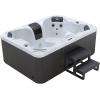 imageEmpava Luxury Outdoor Hot Tub 4 Person Whirlpool Outdoor Spa Tub Freestanding Bathtub 83IN 16 Jets Massage Rectangle Relaxing Home Garden Hot Tub Spa with LED Lights ampamp Cover Black