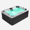 imageEmpava Luxury Outdoor Hot Tub 4 Person Whirlpool Outdoor Spa Tub Freestanding Bathtub 83IN 16 Jets Massage Rectangle Relaxing Home Garden Hot Tub Spa with LED Lights ampamp Cover Black