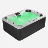 imageEmpava Luxury Outdoor Hot Tub 4 Person Whirlpool Outdoor Spa Tub Freestanding Bathtub 83IN 16 Jets Massage Rectangle Relaxing Home Garden Hot Tub Spa with LED Lights ampamp Cover Black