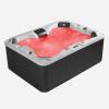 imageEmpava Luxury Outdoor Hot Tub 4 Person Whirlpool Outdoor Spa Tub Freestanding Bathtub 83IN 16 Jets Massage Rectangle Relaxing Home Garden Hot Tub Spa with LED Lights ampamp Cover Black