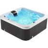 imageEmpava Luxury Outdoor Hot Tub 5 Person Whirlpool Outdoor Spa Tub Freestanding Bathtub 75IN 25 Jets Massage Square Relaxing Home Garden Hot Tub Spa with LED Lights ampamp Cover Black