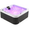 imageEmpava Luxury Outdoor Hot Tub 5 Person Whirlpool Outdoor Spa Tub Freestanding Bathtub 75IN 25 Jets Massage Square Relaxing Home Garden Hot Tub Spa with LED Lights ampamp Cover Black
