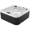 imageEmpava Luxury Outdoor Hot Tub 5 Person Whirlpool Outdoor Spa Tub Freestanding Bathtub 75IN 25 Jets Massage Square Relaxing Home Garden Hot Tub Spa with LED Lights ampamp Cover Black