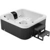 imageEmpava Luxury Outdoor Hot Tub 5 Person Whirlpool Outdoor Spa Tub Freestanding Bathtub 75IN 25 Jets Massage Square Relaxing Home Garden Hot Tub Spa with LED Lights ampamp Cover Black