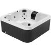 imageEmpava Luxury Outdoor Hot Tub 5 Person Whirlpool Outdoor Spa Tub Freestanding Bathtub 75IN 25 Jets Massage Square Relaxing Home Garden Hot Tub Spa with LED Lights ampamp Cover Black