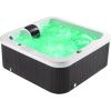 imageEmpava Luxury Outdoor Hot Tub 5 Person Whirlpool Outdoor Spa Tub Freestanding Bathtub 75IN 25 Jets Massage Square Relaxing Home Garden Hot Tub Spa with LED Lights ampamp Cover Black