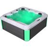 imageEmpava Luxury Outdoor Hot Tub 6 Person Whirlpool Outdoor Spa Tub Freestanding Bathtub 79IN 26 Jets Massage Square Relaxing Home Garden Hot Tub Spa with LED Lights ampamp Cover Black