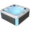 imageEmpava Luxury Outdoor Hot Tub 6 Person Whirlpool Outdoor Spa Tub Freestanding Bathtub 79IN 26 Jets Massage Square Relaxing Home Garden Hot Tub Spa with LED Lights ampamp Cover Black
