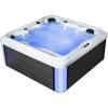 imageEmpava Luxury Outdoor Hot Tub 6 Person Whirlpool Outdoor Spa Tub Freestanding Bathtub 79IN 26 Jets Massage Square Relaxing Home Garden Hot Tub Spa with LED Lights ampamp Cover Black