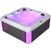 imageEmpava Luxury Outdoor Hot Tub 6 Person Whirlpool Outdoor Spa Tub Freestanding Bathtub 79IN 26 Jets Massage Square Relaxing Home Garden Hot Tub Spa with LED Lights ampamp Cover Black