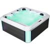 imageEmpava Luxury Outdoor Hot Tub 6 Person Whirlpool Outdoor Spa Tub Freestanding Bathtub 79IN 26 Jets Massage Square Relaxing Home Garden Hot Tub Spa with LED Lights ampamp Cover Black