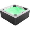 imageEmpava Luxury Outdoor Hot Tub 6 Person Whirlpool Outdoor Spa Tub Freestanding Bathtub 85IN 36 Jets Massage Square Relaxing Home Garden Hot Tub Spa with LED Lights ampamp Cover Black