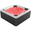 imageEmpava Luxury Outdoor Hot Tub 6 Person Whirlpool Outdoor Spa Tub Freestanding Bathtub 85IN 36 Jets Massage Square Relaxing Home Garden Hot Tub Spa with LED Lights ampamp Cover Black
