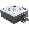 imageEmpava Luxury Outdoor Hot Tub 6 Person Whirlpool Outdoor Spa Tub Freestanding Bathtub 85IN 36 Jets Massage Square Relaxing Home Garden Hot Tub Spa with LED Lights ampamp Cover Black