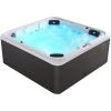 imageEmpava Luxury Outdoor Hot Tub 6 Person Whirlpool Outdoor Spa Tub Freestanding Bathtub 85IN 36 Jets Massage Square Relaxing Home Garden Hot Tub Spa with LED Lights ampamp Cover Black