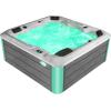 imageEmpava Luxury Outdoor Hot Tub 6 Person Whirlpool Outdoor Spa Tub Freestanding Bathtub 87IN 37 Jets Massage Square Relaxing Home Garden Hot Tub Spa with LED Lights ampamp Cover Gray