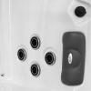 imageEmpava Outdoor Massage Whirlpool Spa 3Person 22Jet Lounger Acrylic Hot Tub with Ozonator White 7283quot L x4724 W x 2874quot H