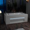 imageEmpava PRO Series Whirlpool Tub with Dedicated Milk Bath ampamp 65 Jets  Luxury Spa Acrylic Soaking Tub with Ozone Sanitization Chromatherapy ampamp Wireless Music System Removable Panel 71quot Bathtub WhiteJT802