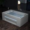 imageEmpava PRO Series Whirlpool Tub with Dedicated Milk Bath ampamp 65 Jets  Luxury Spa Acrylic Soaking Tub with Ozone Sanitization Chromatherapy ampamp Wireless Music System Removable Panel 71quot Bathtub WhiteJT802