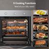 imageEmpava Single Liquid Propane Gas Wall Oven 24 in 23 cu Ft Bake Broil Rotisserie Functions with Mechanical Controls and Builtin Timer and Convection Fan in Stainless SteelOven