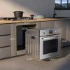imageEmpava Single Liquid Propane Gas Wall Oven 24 in 23 cu Ft Bake Broil Rotisserie Functions with Mechanical Controls and Digital Timer and Convection Fan in Stainless Steel Silver 24inches