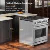 imageEmpava Slidein ampamp Freestanding Gas Range Stove455 Cu Ft Convection Oven Capacity with Mechanical Knobs ControlHeavy Duty Cast Iron Grates 5 Sealed Burners Cooktop Stainless Steel30 InchGR10